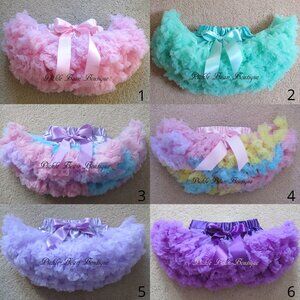 New 2pc Baby Girls 9-24 mo Tutu Pettiskirt Lot of 2 Skirts